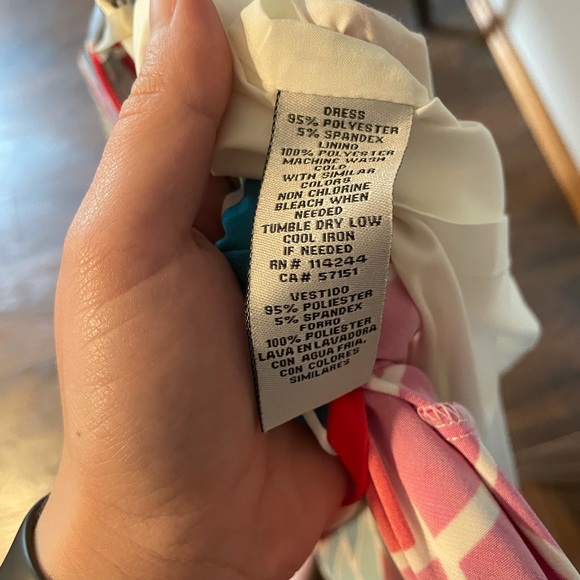 Eliza J Pink Teal and Red Jersey Dress size 6 - Picture 8 of 10